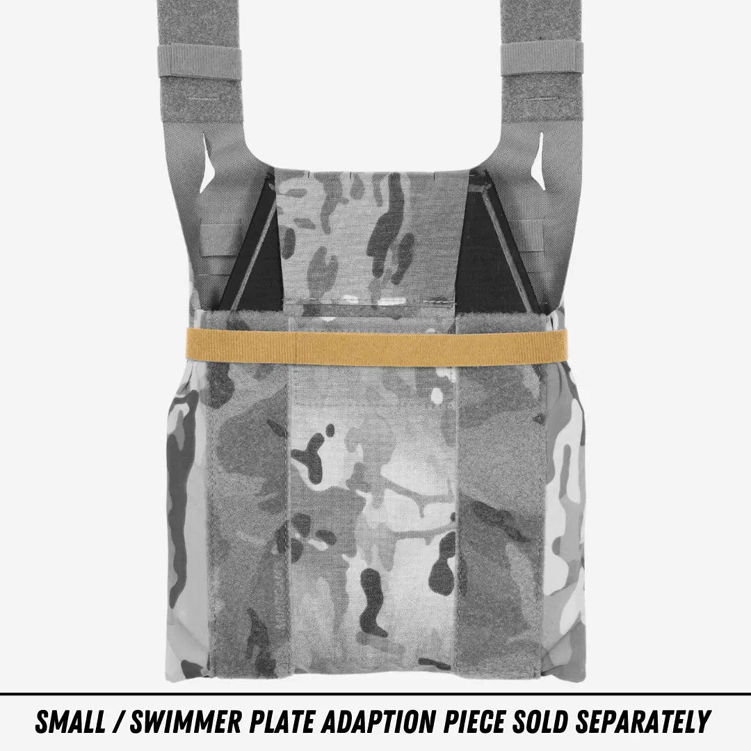 an adaption piece can be added for small or swimmer cut plates
