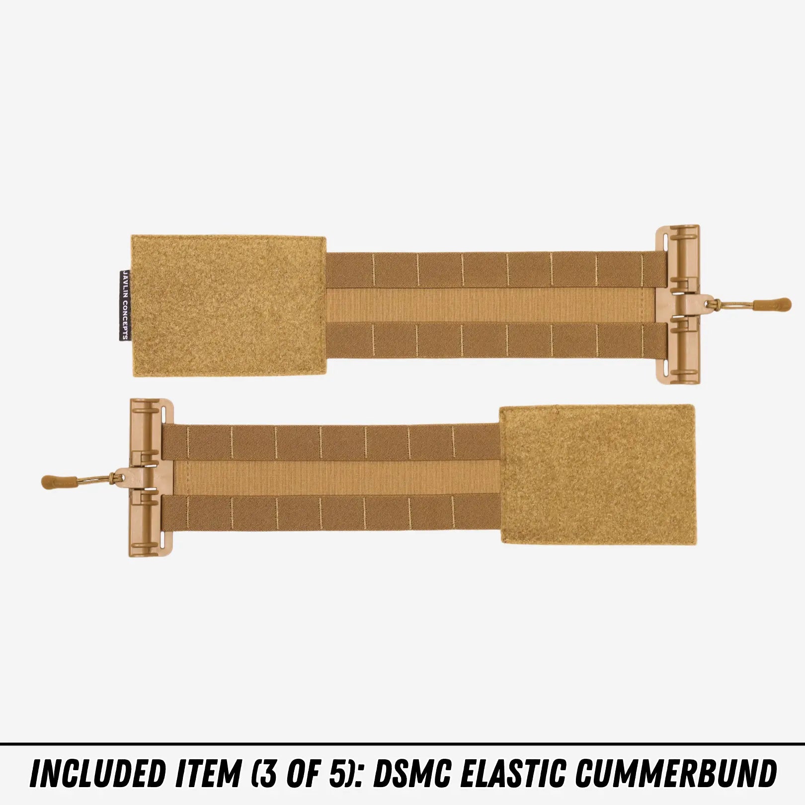 An elastic MOLLE compatible cummerbund