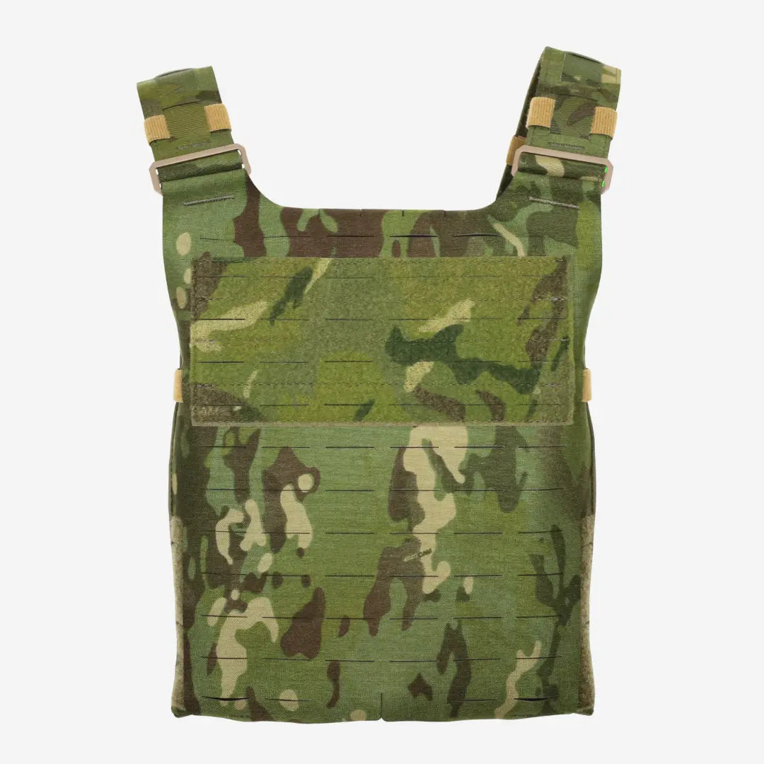 Rear view of A-JAC 2.0 Plate Bags in MultiCam Tropic Color