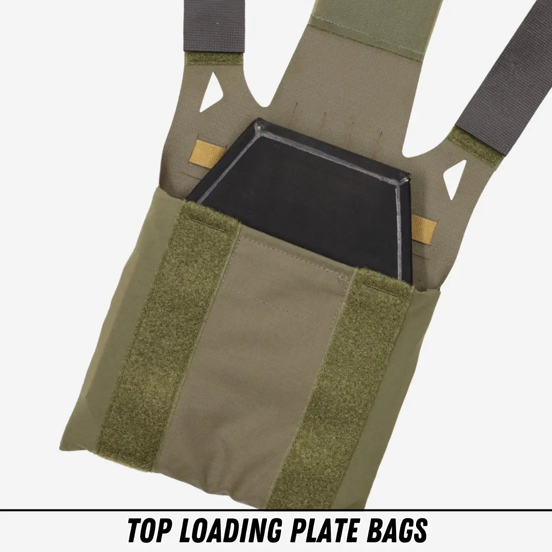 Ballistic Plates loading into A-JAC Plate Bags
