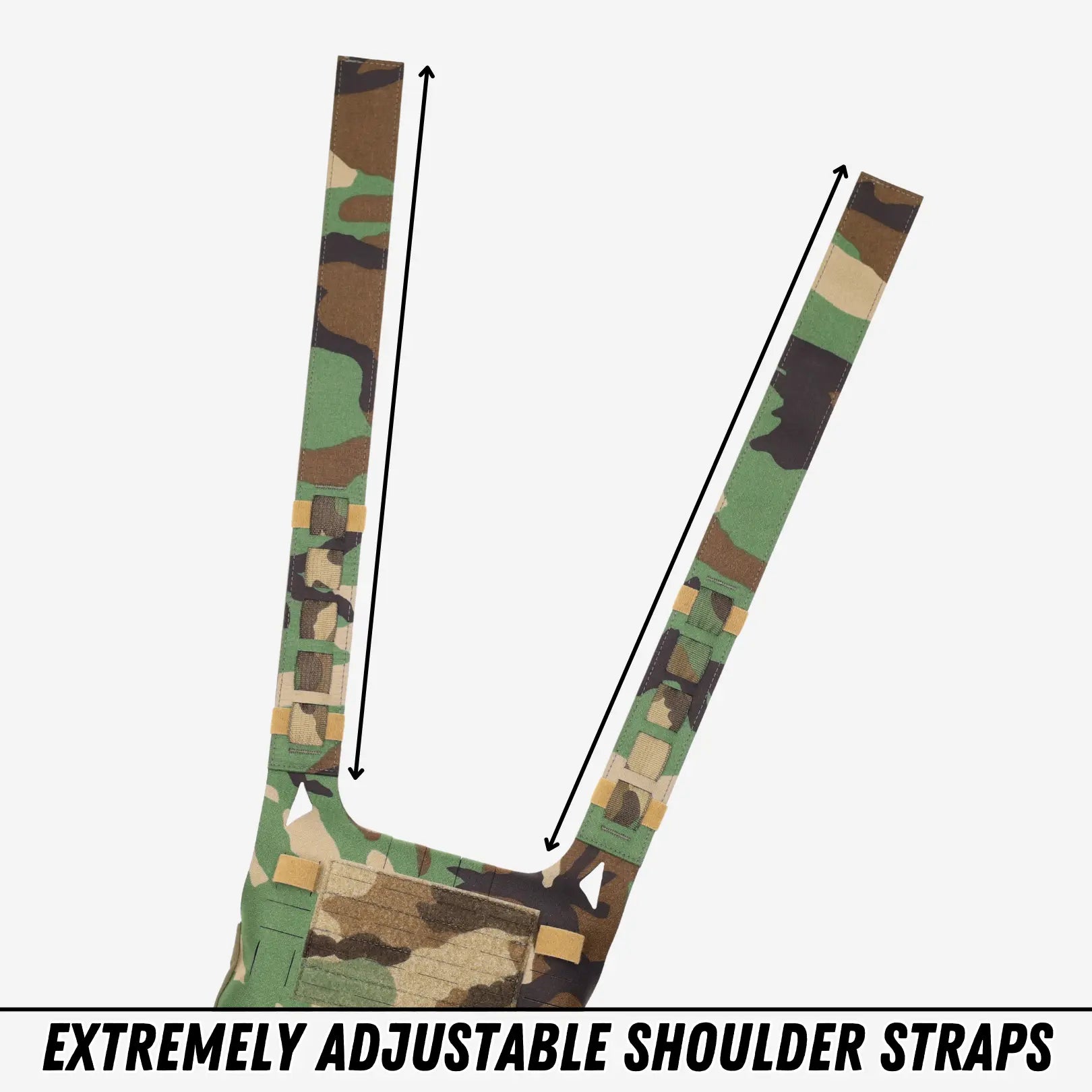Highly adjustable shoulder straps