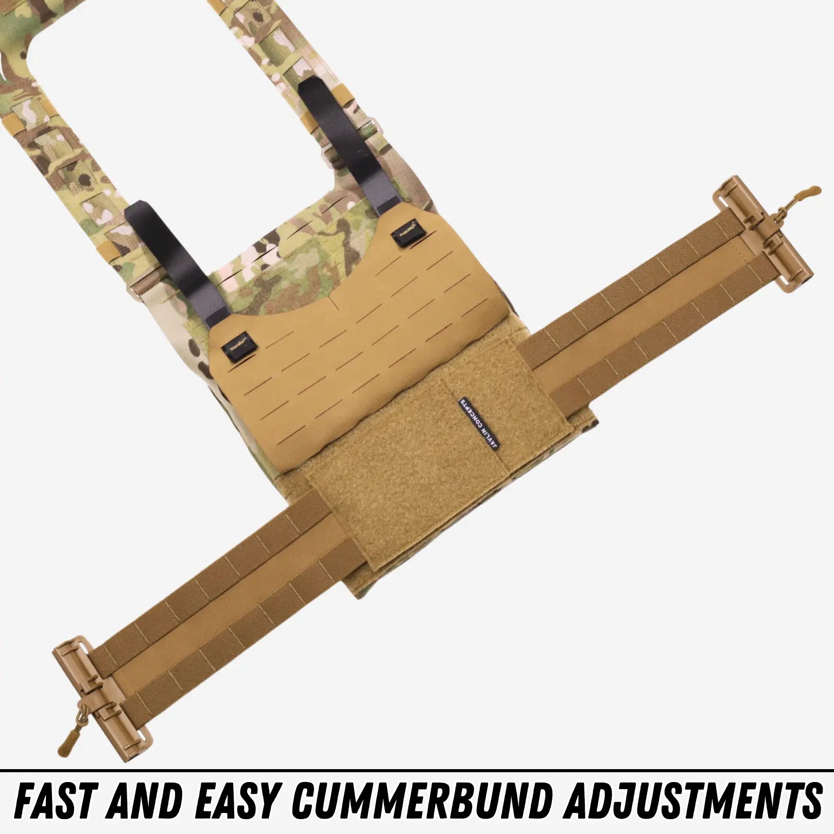 highly adjustable cummerbunds that attach via Velcro