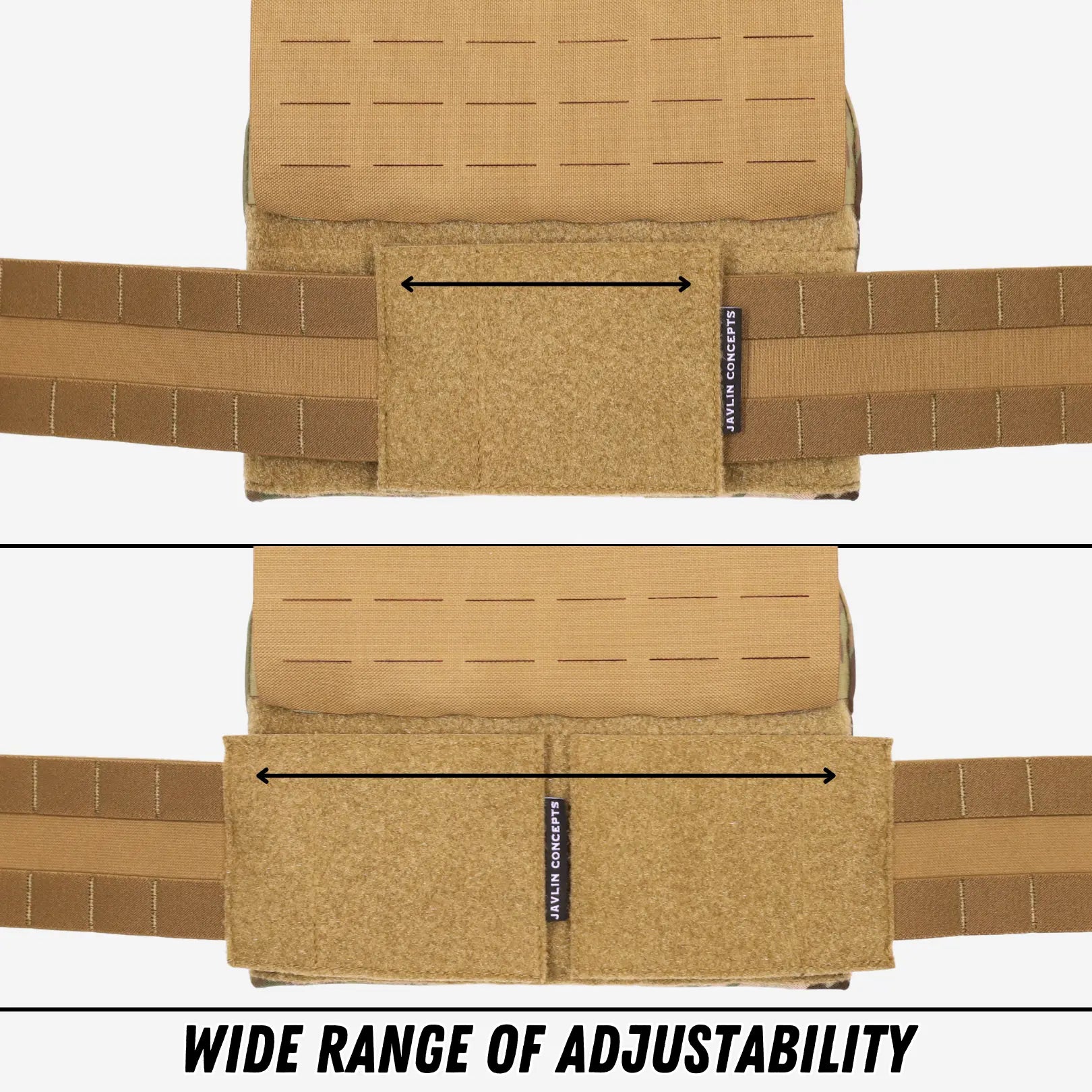 highly adjustable cummerbunds that attaches via Velcro