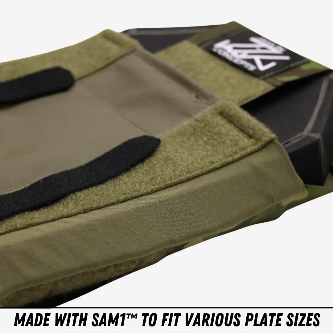 Stretch material that allow for thicker ballistic plates