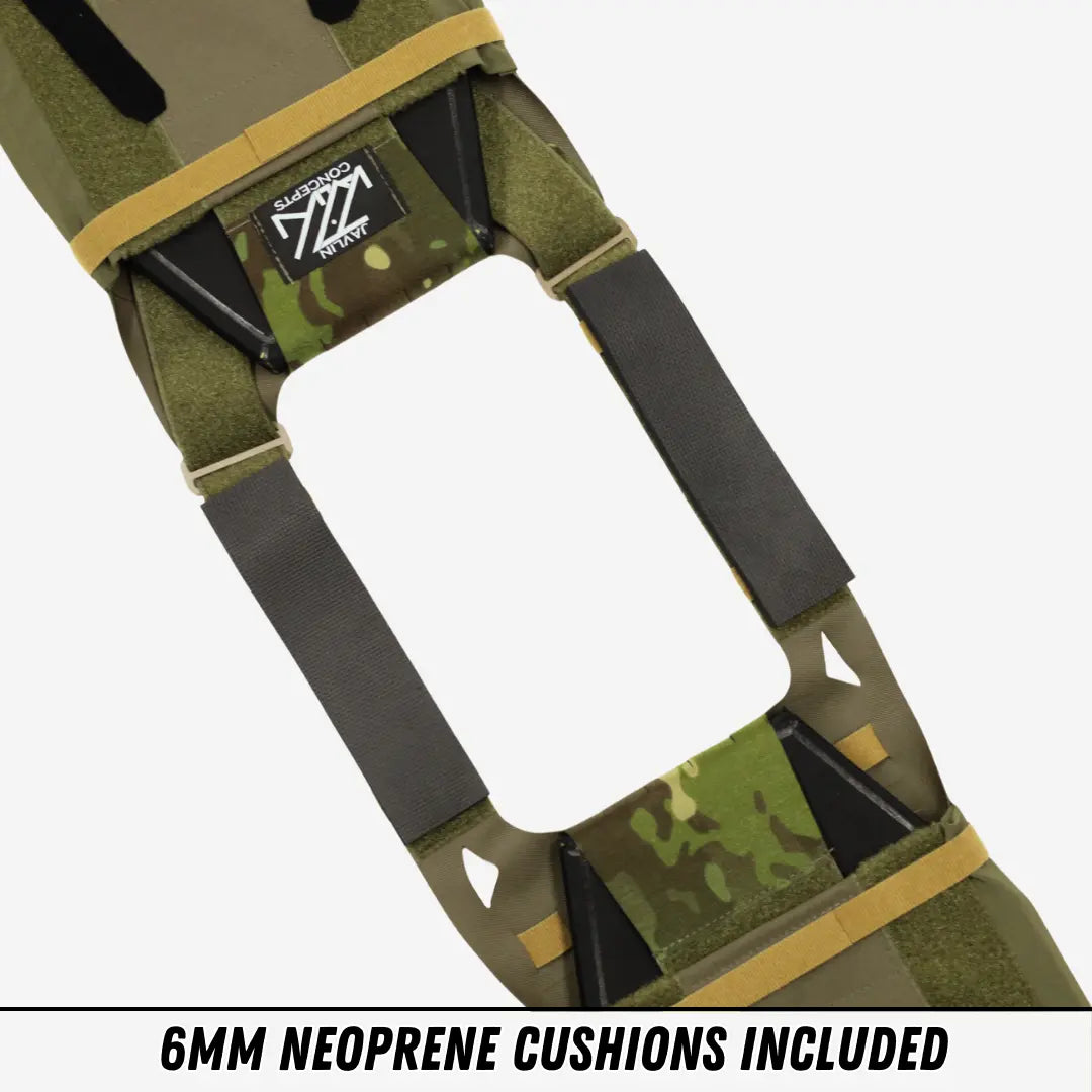 5mm neoprene cushions included for shoulders