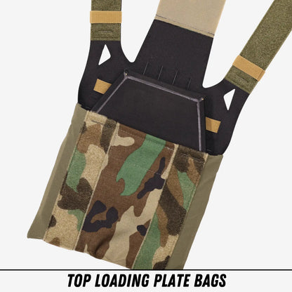 Ballistic Plates loading into A-JAC Plate Bags