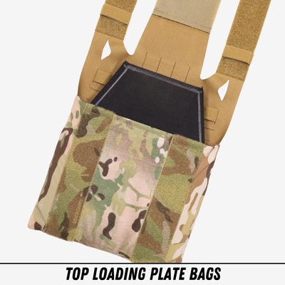 Ballistic Plates loading into A-JAC Plate Bags