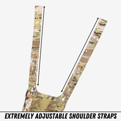 Highly adjustable shoulder straps 